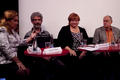 astnc tiskov konference - zleva producentka Zuzana Drailov s aktry naten: Karel ling, Marta Slnsk, Jan Kavan.